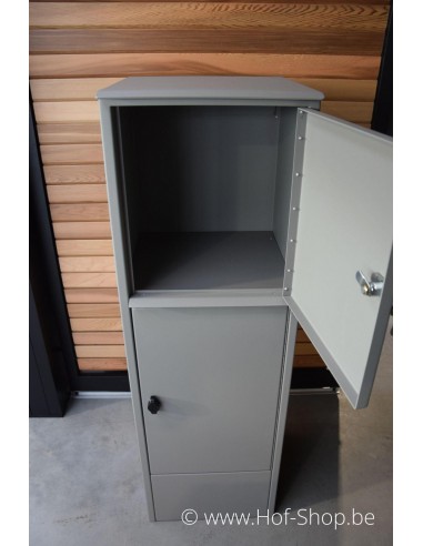 Pilast met pakketvak - Larob pakketbus aluminium