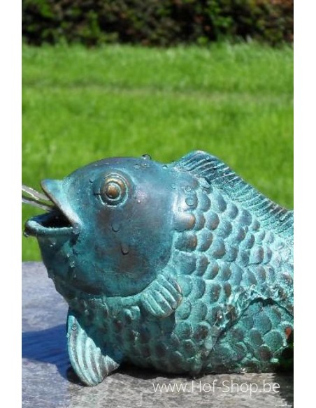 Poisson avec fontaine - statue en bronze (AN1140BR-V-F)