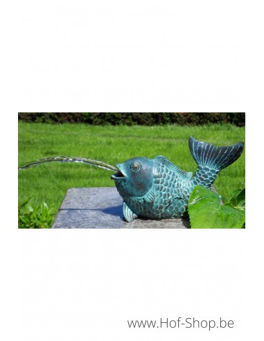Poisson avec fontaine - statue en bronze (AN1140BR-V-F)