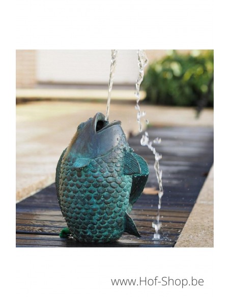 Springende vis fontein large  - bronzen beeld (AN1141BR-V-F)