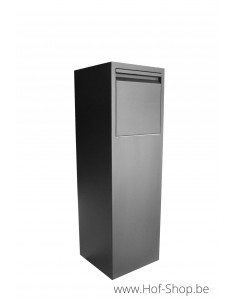 Drop-it Box met klep en pakketvak - Larob pakketbus aluminium