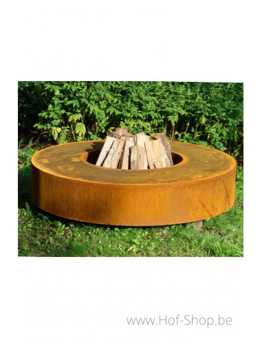 Fire Table 125 x 28 cm - acier corten