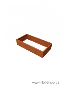 Artesa sans base 200 x 100 x 40 cm - Jardinière en acier Corten Geroba