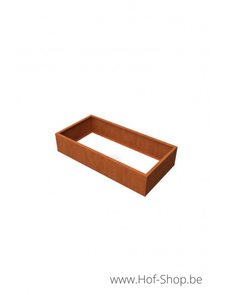 Artesa sans base 200 x 100 x 40 cm - Jardinière en acier Corten Geroba
