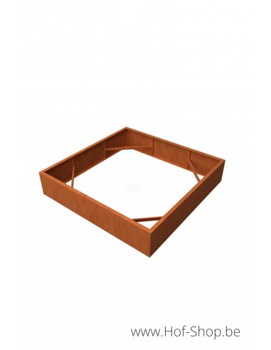 Artesa zonder bodem 200 x 200 x 40 cm - Plantenbak Geroba in cortenstaal