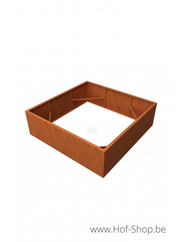 Artesa sans base 200 x 200 x 40 cm - Jardinière en acier Corten Geroba
