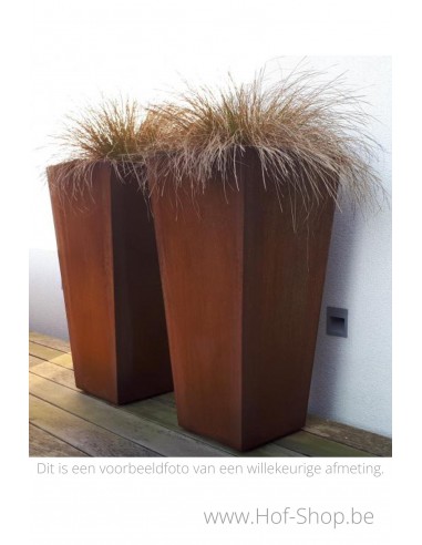Vaso 50 x 50 x 80 cm - Geroba Jardinière en acier corten