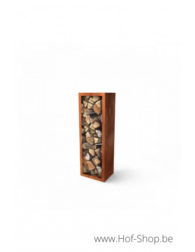 Egura 50 x 38,5 x 150 cm - Rack à Buches en acier Corten Geroba