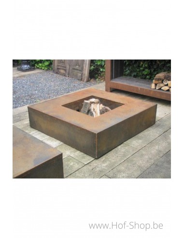 Vuurtafel fire table - cortenstaal