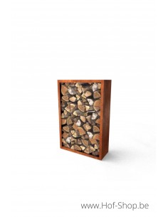 Egura 100 x 38,5 x 150 cm - Houtopslag Geroba in cortenstaal