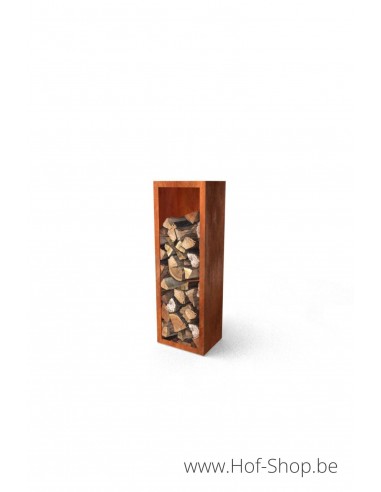 Egura 50 x 38,5 x 150 cm - Rack à Buches en acier Corten Geroba