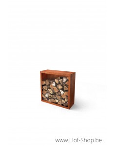 Egura 100 x 38,5 x 100 cm - Houtopslag Geroba in cortenstaal