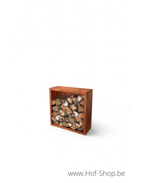 Egura 100 x 38,5 x 100 cm - Houtopslag Geroba in cortenstaal