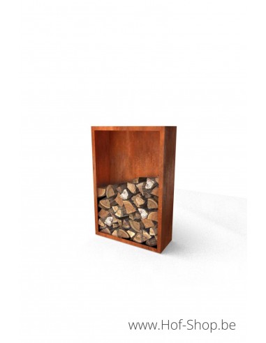 Egura 100 x 38,5 x 150 cm - Houtopslag Geroba in cortenstaal