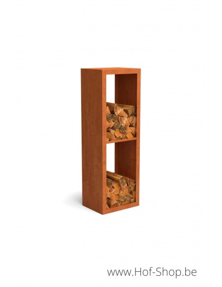 Egura 50 x 38,5 x 150 cm - Houtopslag Geroba in cortenstaal