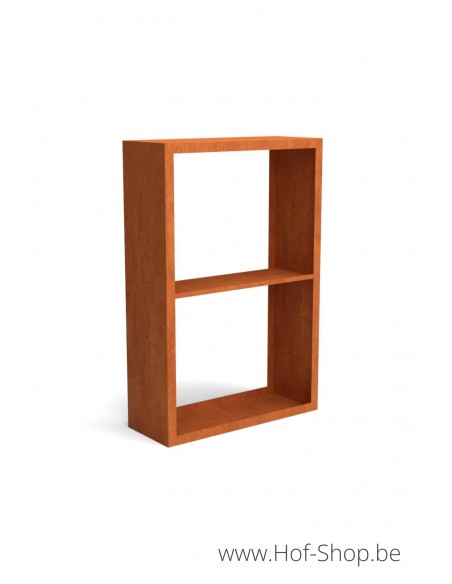 Egura Dividi 100 x 38,5 x 150 cm - Houtopslag Geroba in cortenstaal (EGURADC31)