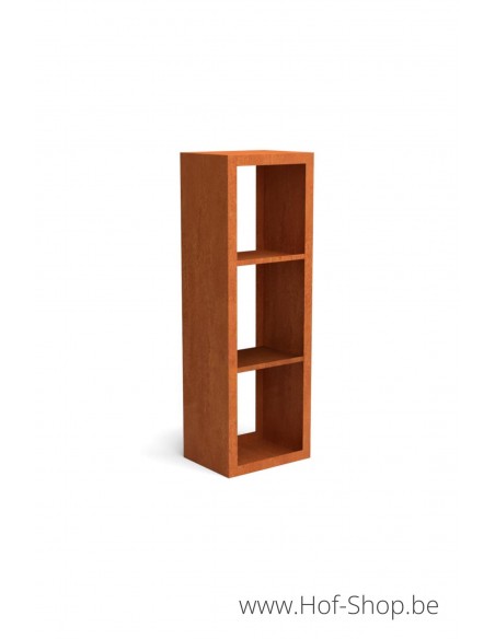 Egura Dividi 50 x 38,5 x 150 cm - Houtopslag Geroba in cortenstaal (EGURADC12)