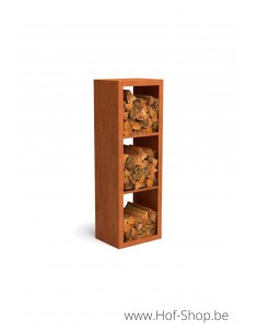 Egura Dividi 50 x 38,5 x 150 cm - Houtopslag Geroba in cortenstaal