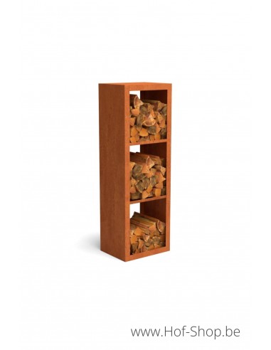 Egura Dividi 50 x 38,5 x 150 cm - Houtopslag Geroba in cortenstaal