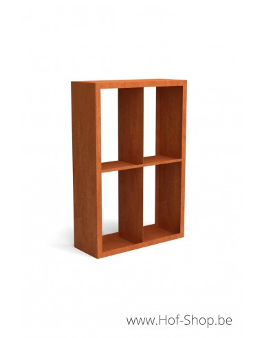Egura Dividi 100 x 38,5 x 150 cm - Houtopslag Geroba in cortenstaal (EGURADC32)