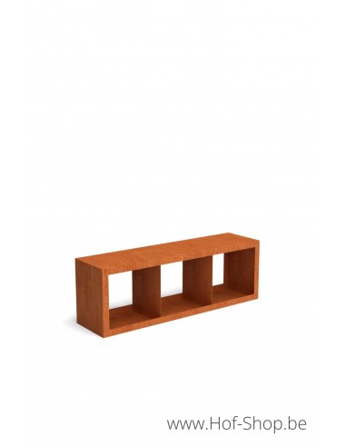 Egura Dividi 150 x 38,5 x 50 cm - Rack à Buches en acier Corten Geroba  (EGURADC72)