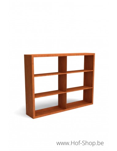 Egura Dividi 200 x 38,5 x 150 cm - Houtopslag Geroba in cortenstaal (EGURADC92)