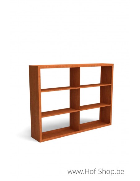 Egura Dividi 200 x 38,5 x 150 cm - Rack à Buches en acier Corten Geroba  (EGURADC92)