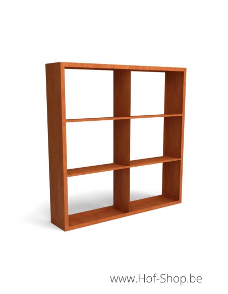 Egura Dividi 200 x 38,5 x 200 cm - Rack à Buches en acier Corten Geroba  (EGURADC102)