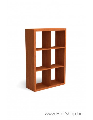 Egura Dividi 100 x 38,5 x 150 cm - Rack à Buches en acier Corten Geroba (EGURADC33)