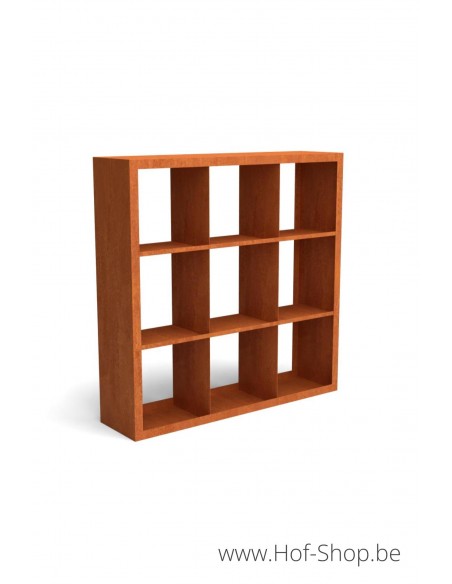 Egura Dividi 150 x 38,5 x 150 cm - Rack à Buches en acier Corten Geroba (EGURADC43)