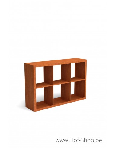 Egura Dividi 150 x 38,5 x 100 cm - Rack à Buches en acier Corten Geroba (EGURADC83)