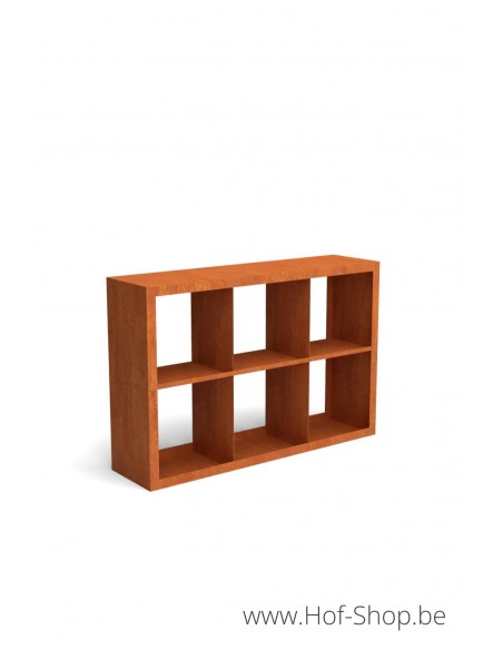 Egura Dividi 150 x 38,5 x 100 cm - Rack à Buches en acier Corten Geroba (EGURADC83)