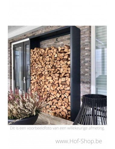 Beltza 150 x 38,5 x 200 cm - Houtopslag Geroba zwart (BELTZAS6)