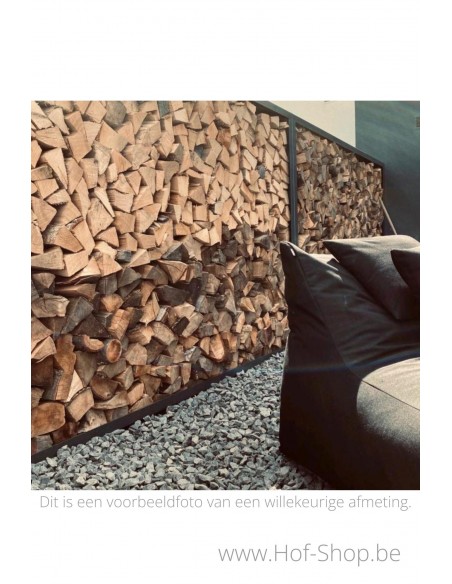 Beltza 150 x 38,5 x 100 cm - Houtopslag Geroba zwart (BELTZAS8)