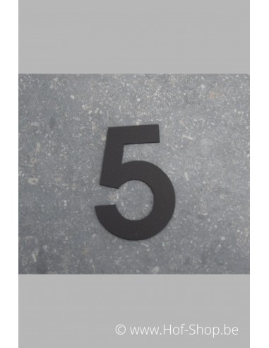 Nummer 5 - zwart 8 cm hoog