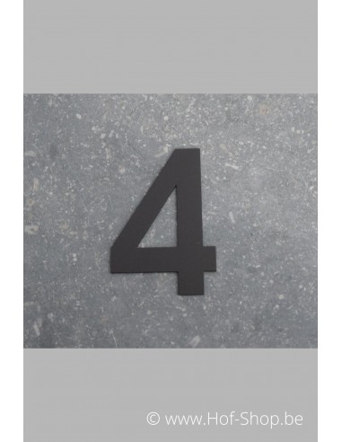 Nummer 4 - zwart 8 cm hoog