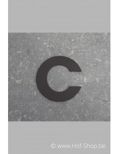 Letter C - zwart 8 cm hoog