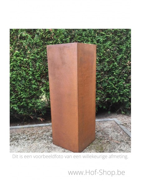Sokal 30 x 30 x 70 cm - Sokkel Geroba in cortenstaal