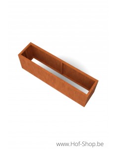 Artesa sans base 200 x 50 x 60 cm - Jardinière en acier Corten Geroba