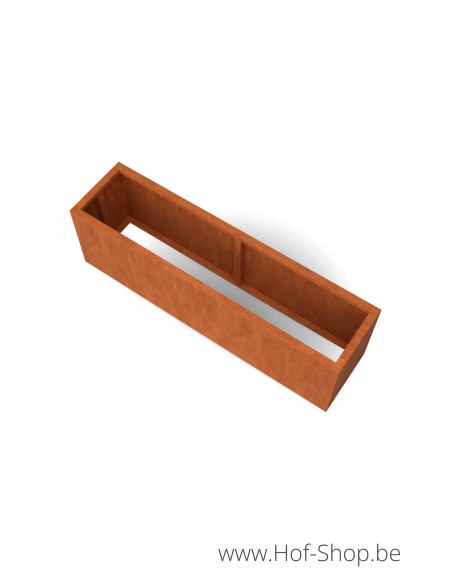 Artesa sans base 200 x 50 x 60 cm - Jardinière en acier Corten Geroba