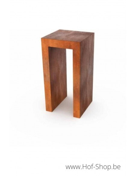 Sokal Forme de U 40 x 40 x 100 cm - Rack à Buches en acier Corten Geroba