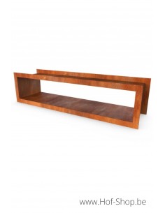 Egura 148 x 38 x 38 cm - Houtopslag accessoire Geroba in cortenstaal