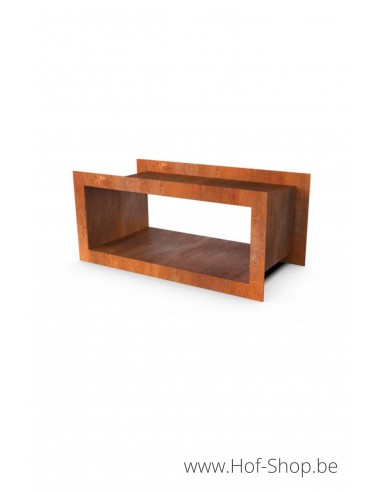 Egura 78 x 35 x 38 cm - Houtopslag accessoire Geroba in cortenstaal