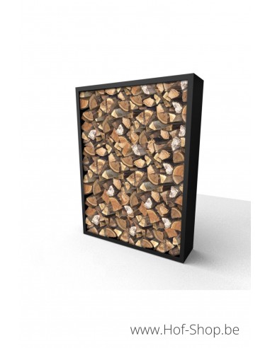 Beltza 150 x 38,5 x 200 cm - Houtopslag Geroba zwart
