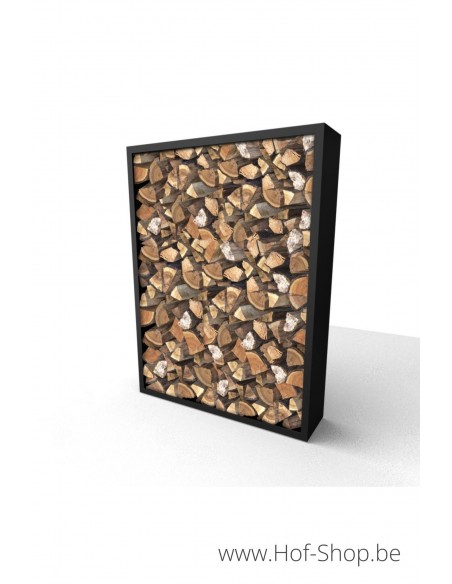 Beltza 150 x 38,5 x 200 cm - Houtopslag Geroba zwart