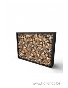 Beltza 200 x 38,5 x 150 cm - Houtopslag Geroba zwart