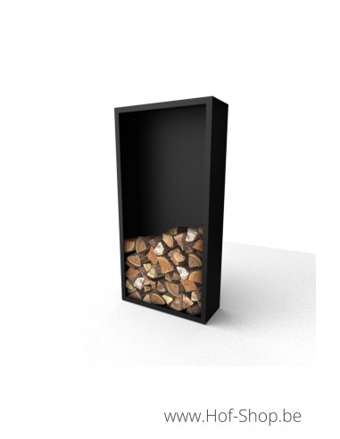 Beltza 100 x 38,5 x 200 cm - Houtopslag Geroba zwart