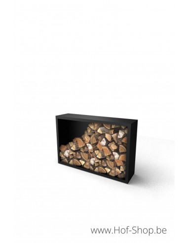 Beltza 150 x 38,5 x 100 cm - Houtopslag Geroba zwart