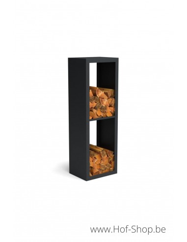 Beltza Dividi 50 x 38,5 x 150 cm - Rack à Buches noir