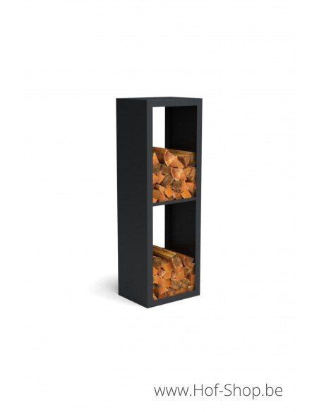 Beltza Dividi 50 x 38,5 x 150 cm - Houtopslag Geroba zwart